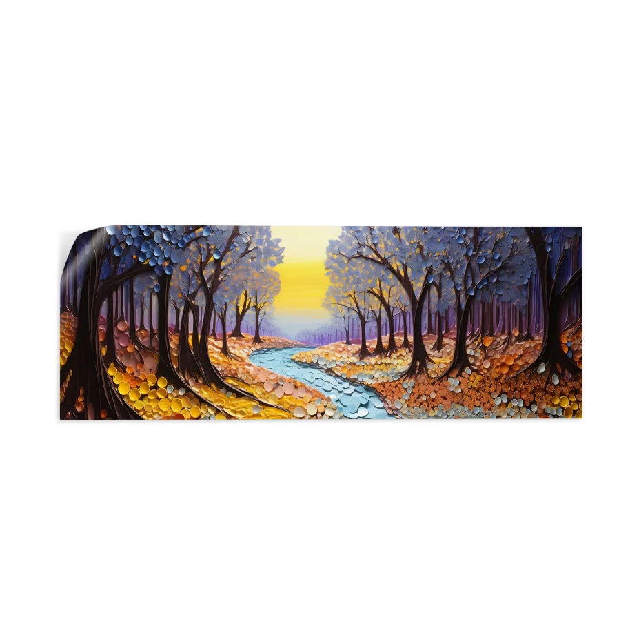 Atardecer Otoño Río Poster