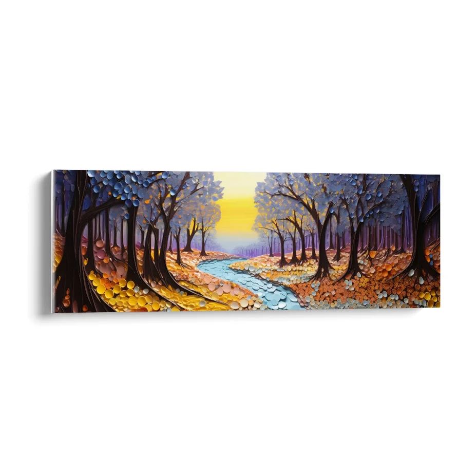 Atardecer Otoño Río Poster