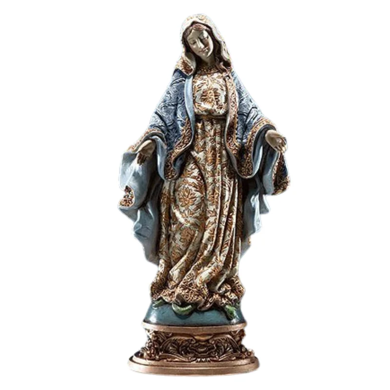 Estatua de Nuestra Señora de Gracia de 9" con base adornada Avalon Gallery