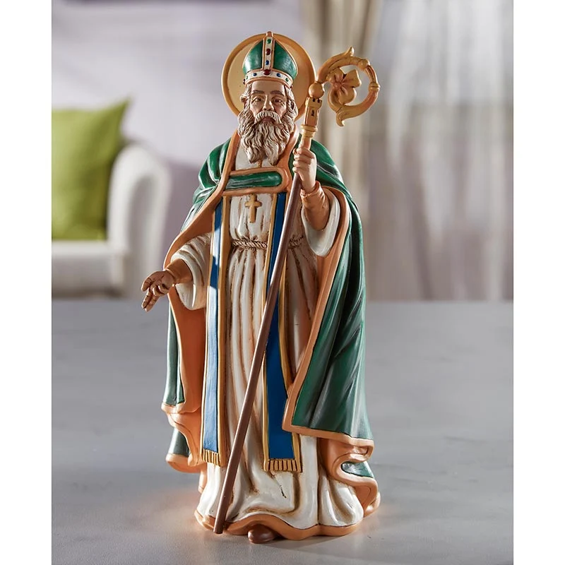Estatua de San Patricio Toscana de 8" Avalon Gallery