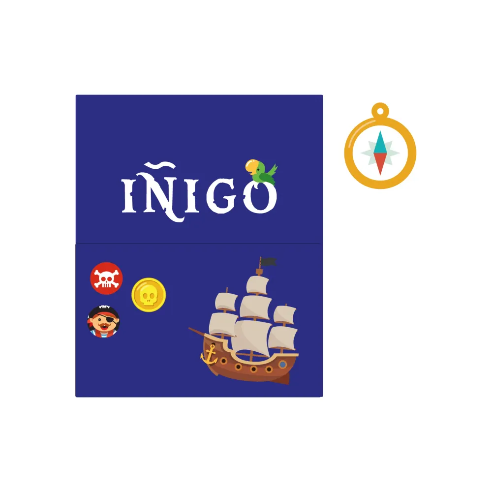 Barco y brújula Negro
