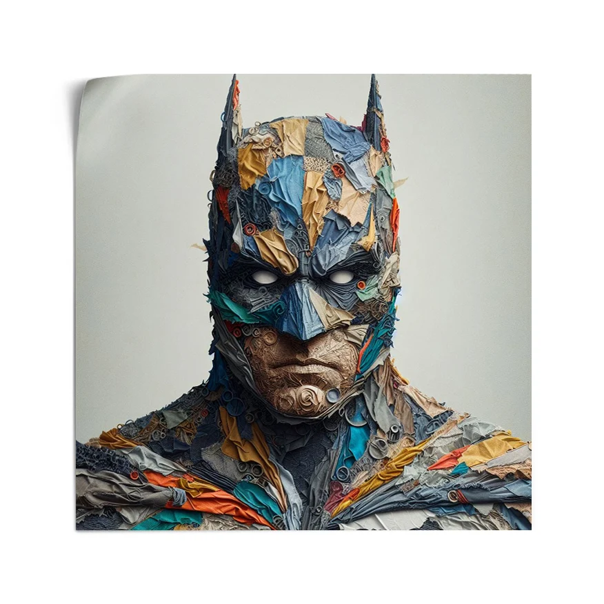 Batman Papel Colores Poster