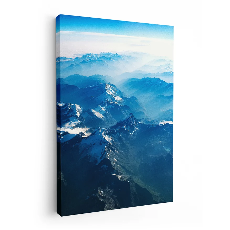 Blauw Bergen Poster