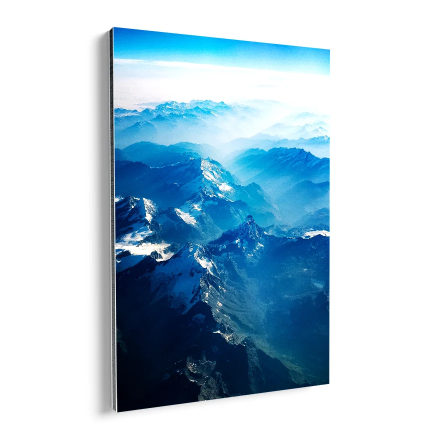Blauw Bergen Poster