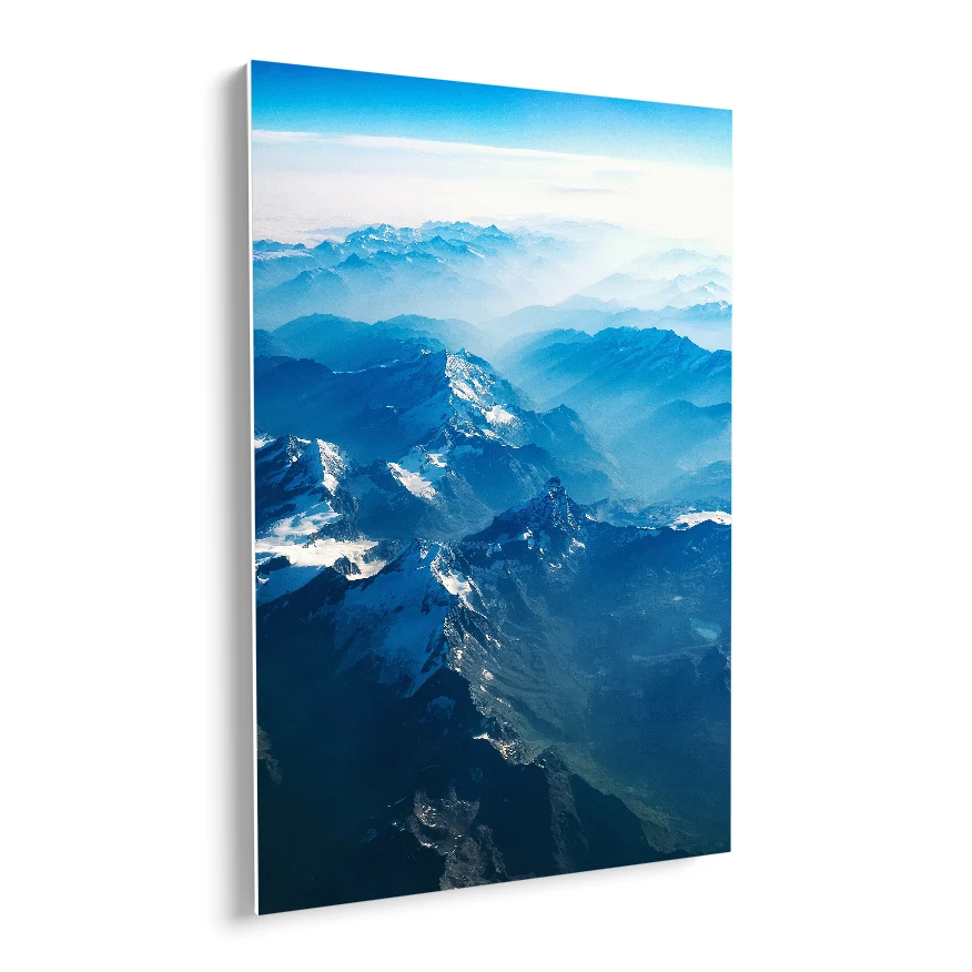 Blauw Bergen Poster