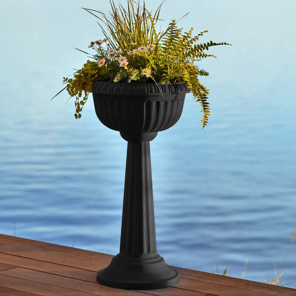 URNA PLNTR GRECIN NEGRO 18" Bloem