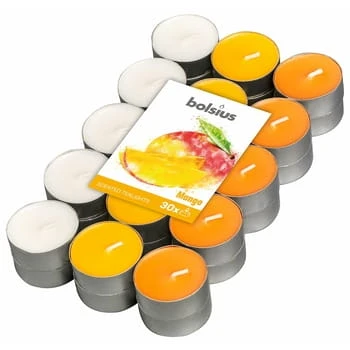 Velas aromáticas de té 30 uds. Mango Bolsius