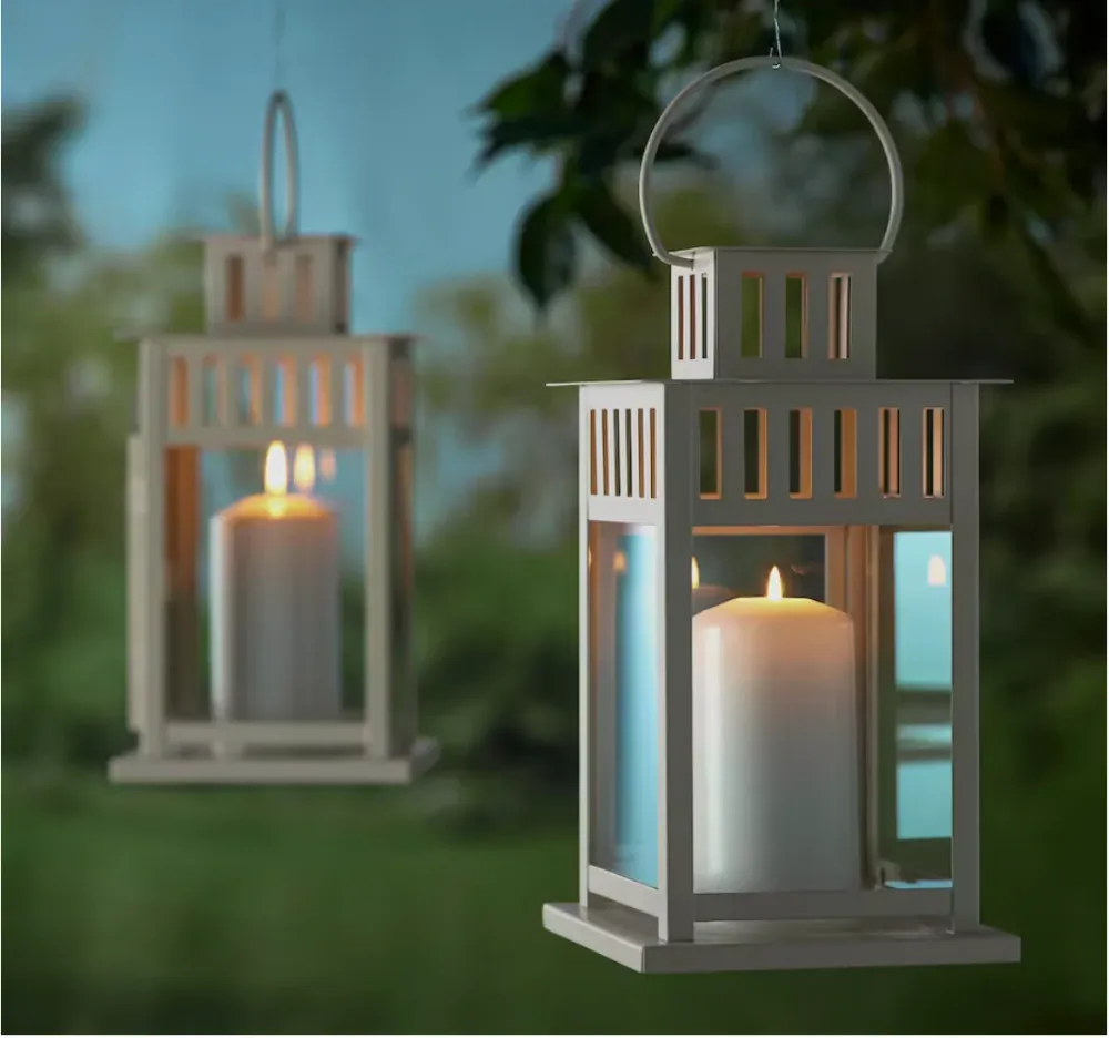 BORRBY FAROL PARA VELA BEIGE 28CM