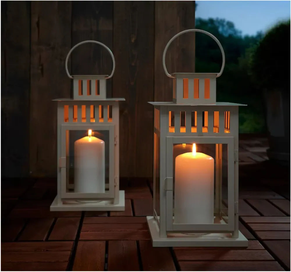 BORRBY FAROL PARA VELA BEIGE 28CM