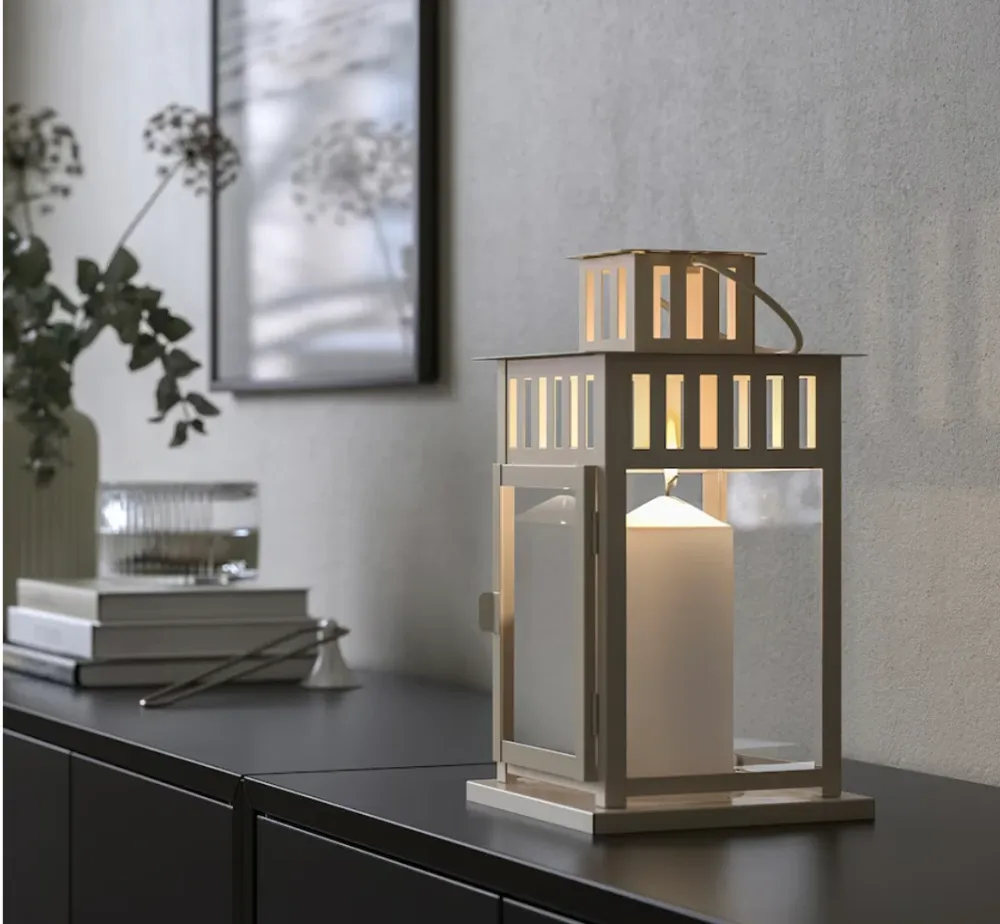 BORRBY FAROL PARA VELA BEIGE 28CM