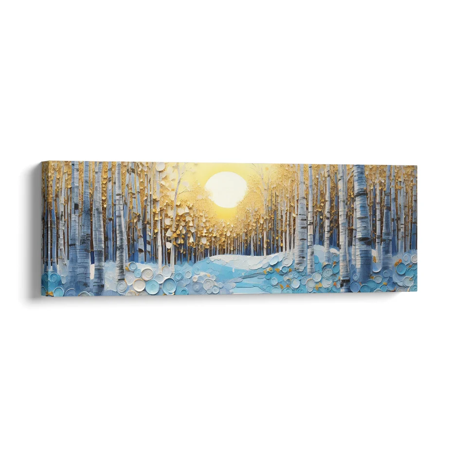 Bosque Nevado al Amanecer Poster