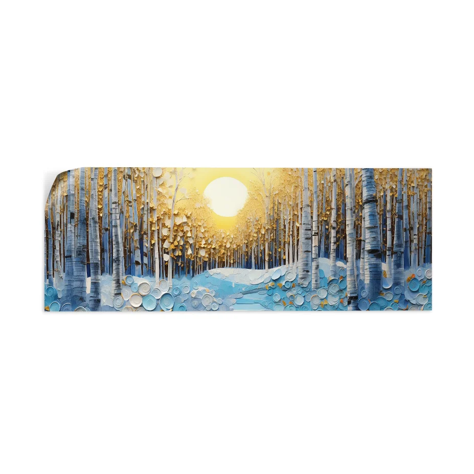 Bosque Nevado al Amanecer Poster