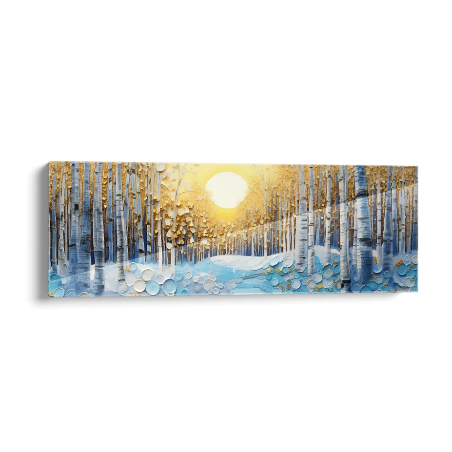 Bosque Nevado al Amanecer Poster