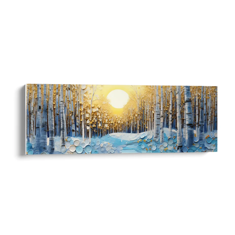 Bosque Nevado al Amanecer Poster