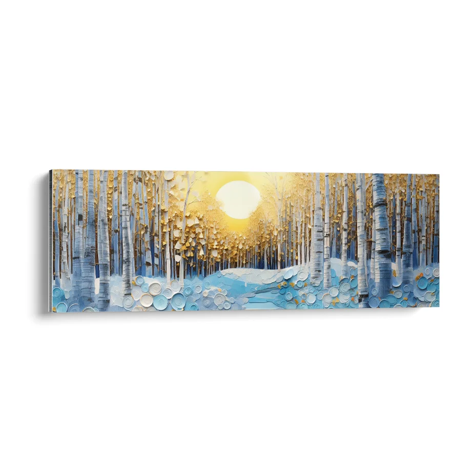 Bosque Nevado al Amanecer Poster