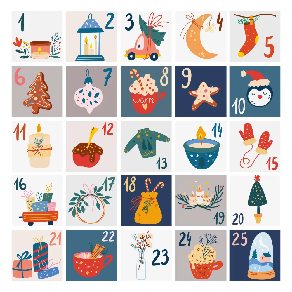 Calendario de Adviento Azul