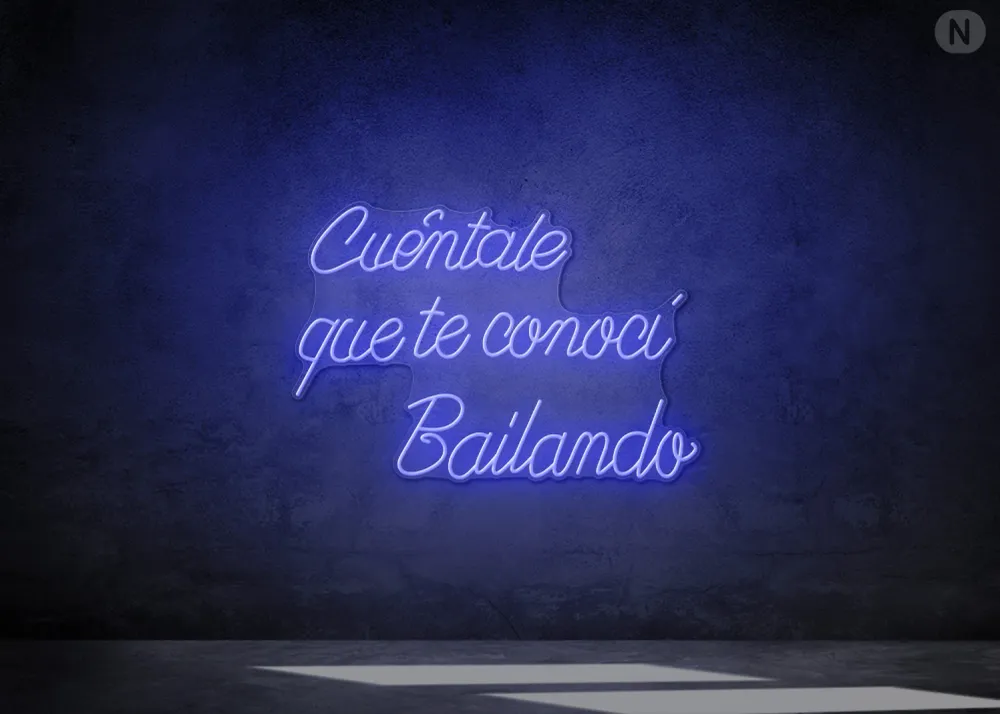 Cartel Neón Personalizado Azul
