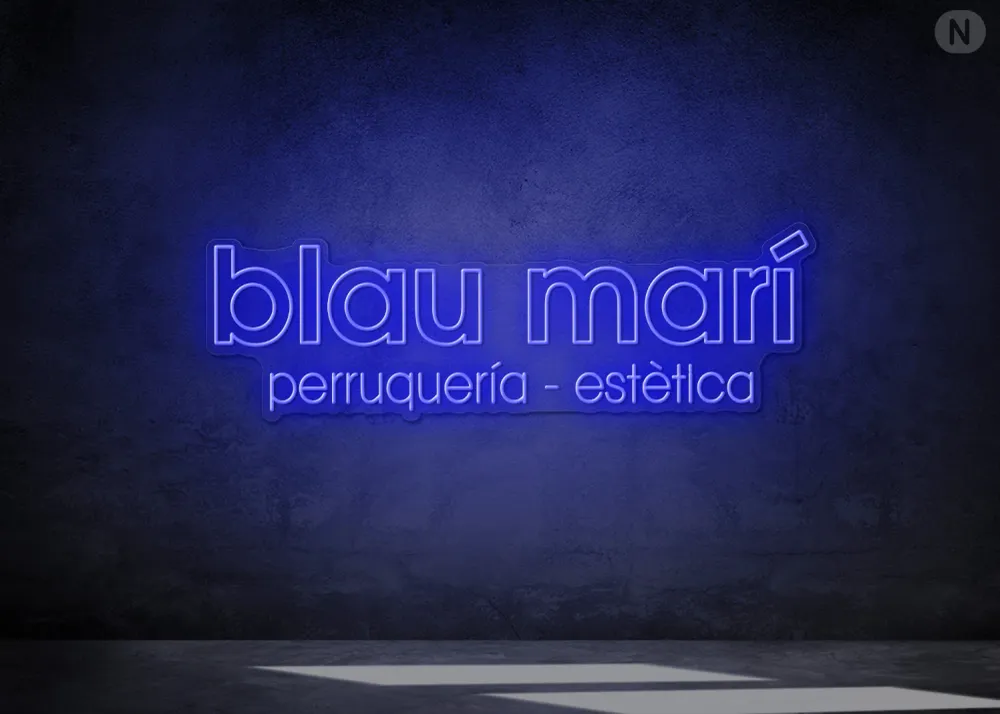 Cartel Neón Personalizado Azul