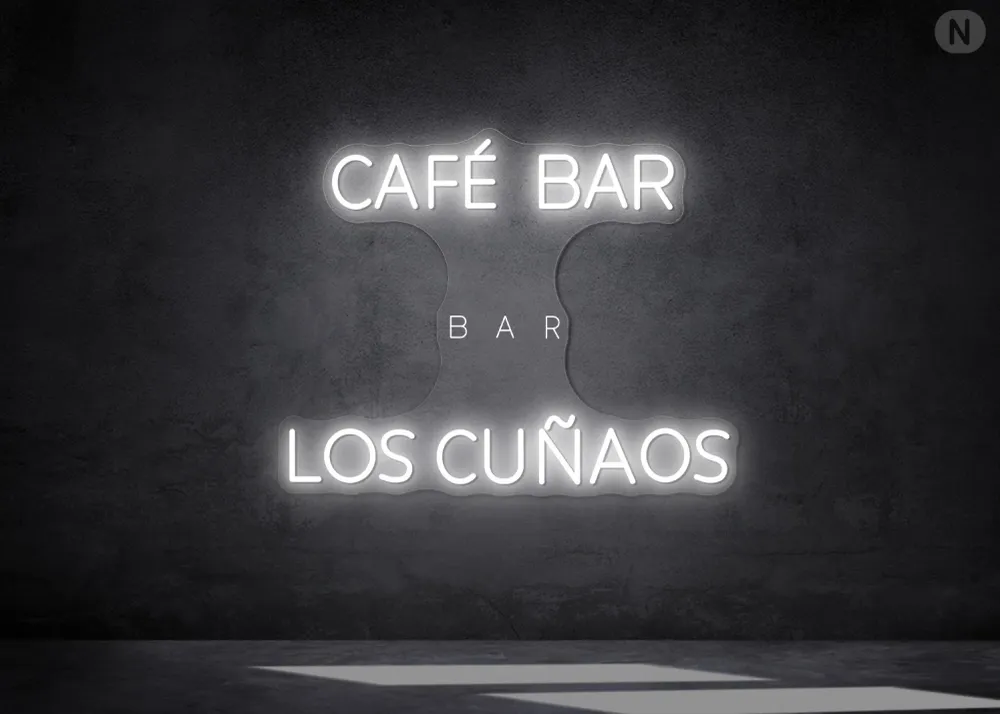 Cartel Neón Personalizado Blanco