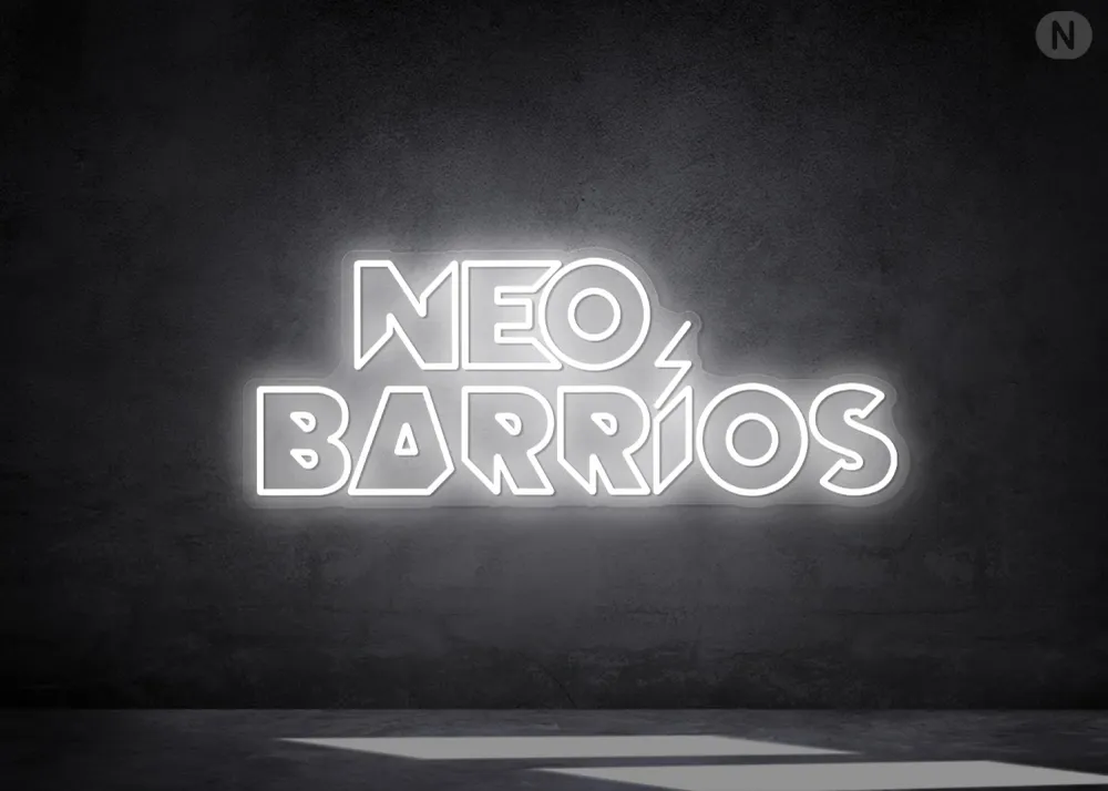 Cartel Neón Personalizado Blanco