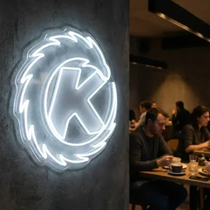 Cartel Neón Personalizado Blanco