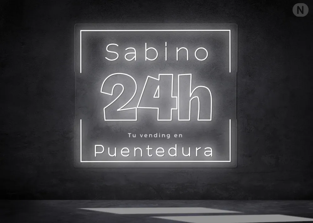 Cartel Neón Personalizado Blanco