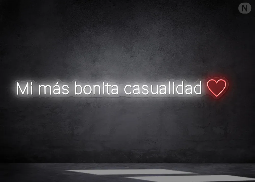 Cartel Neón Personalizado Blancorojo