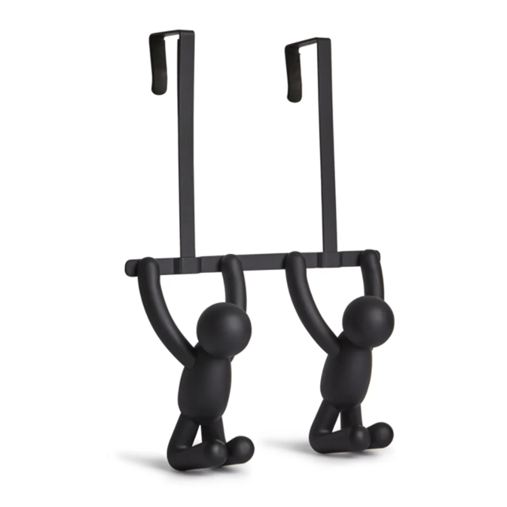 Perchero de Puerta Doble Forma Persona 21,6 x 31,8 x 7cm Negro CASA STORE