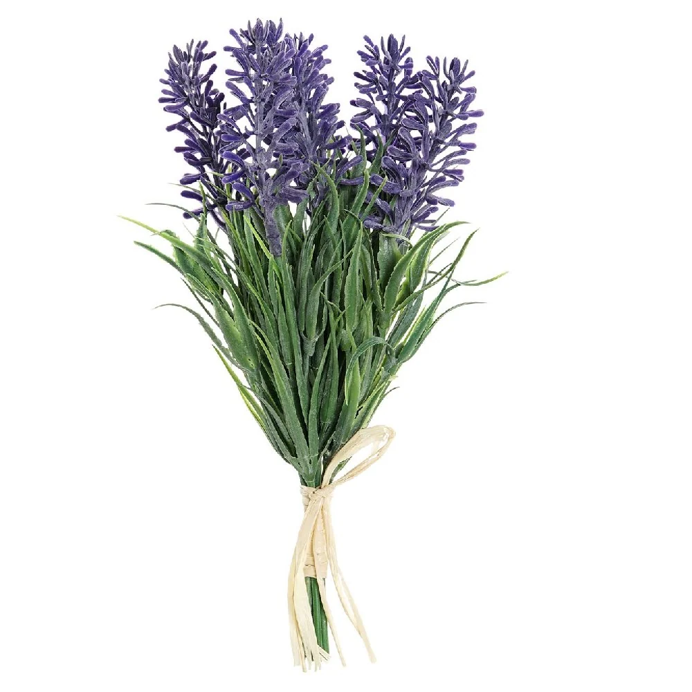 Set 6 Flor de Plástico Lavanda Lila 9 x 9 x 18cm CASA STORE