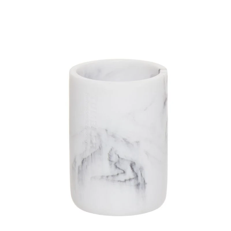 Vaso Redondo Efecto Mármol 7,5 X 7,5 X 11 cm CASA STORE