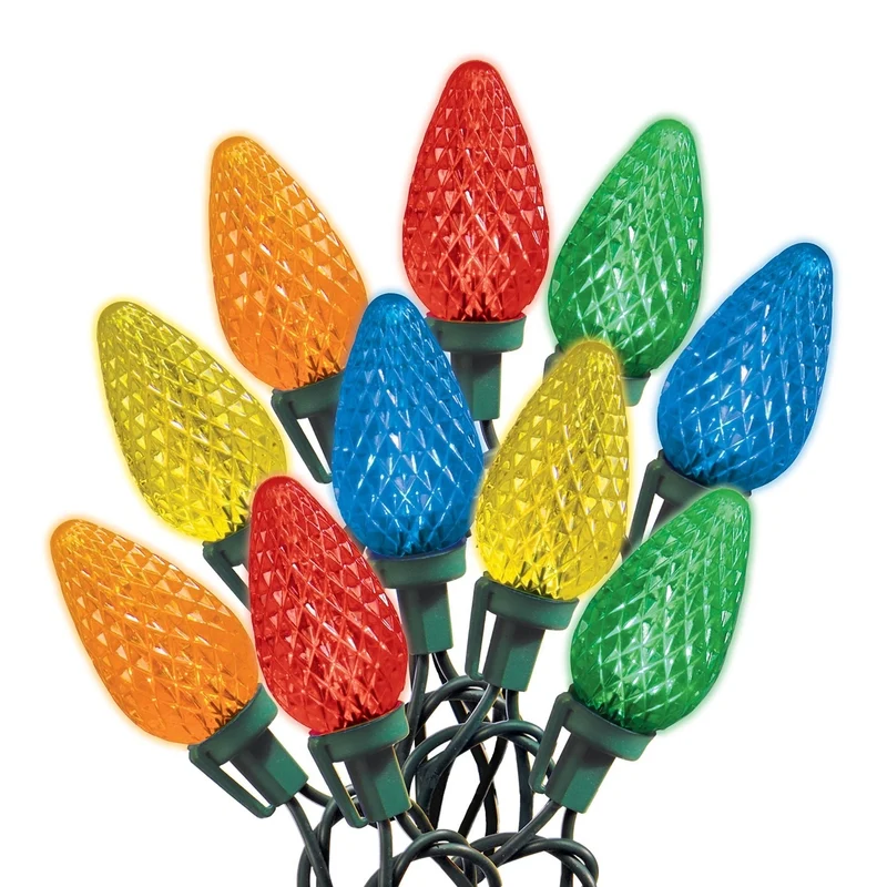 Celebraciones C9 - Cadena de luces navideñas multicolor de 75 unidades, 49 pies Celebrations