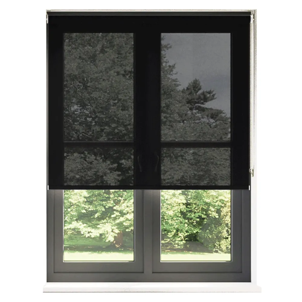Cortina Roller Screen 150x165 Cm - Negro Chantilly