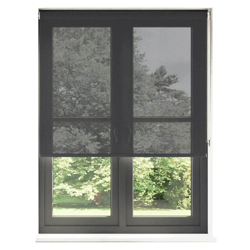 Cortina Roller Screen 180x165 Cm - Gris Plata Chantilly