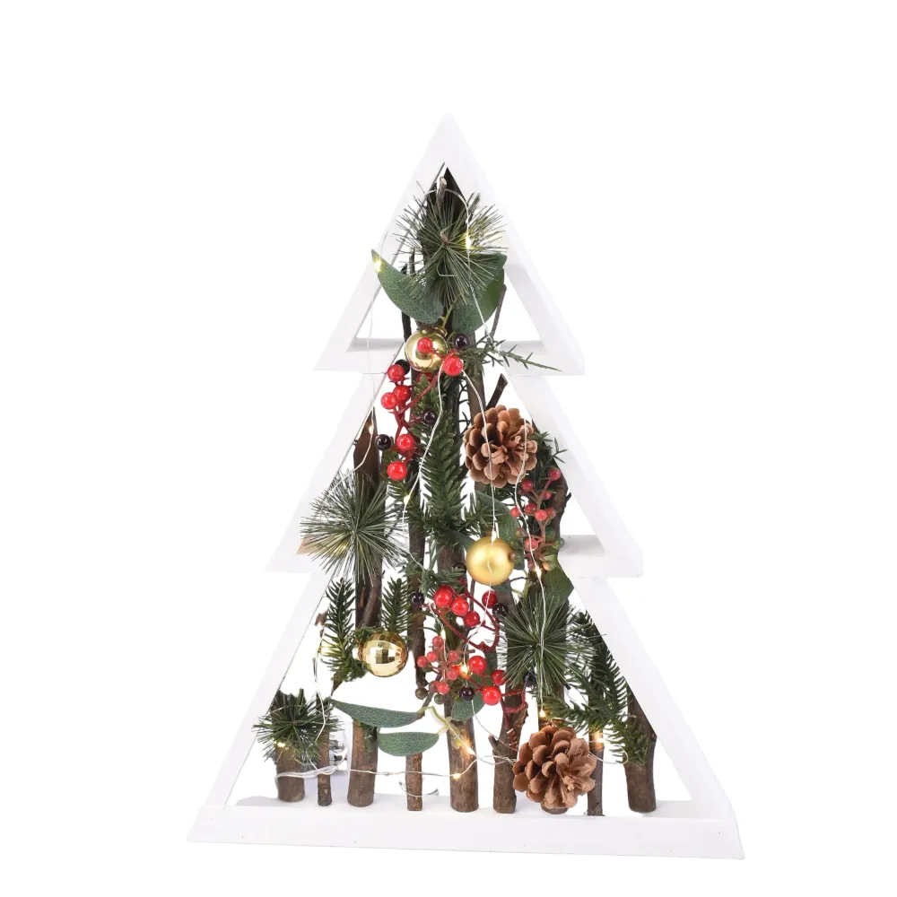 Deco Mad Led Arbol C/Esferas Doradas 35X5X44,5Cm 5 Chantilly