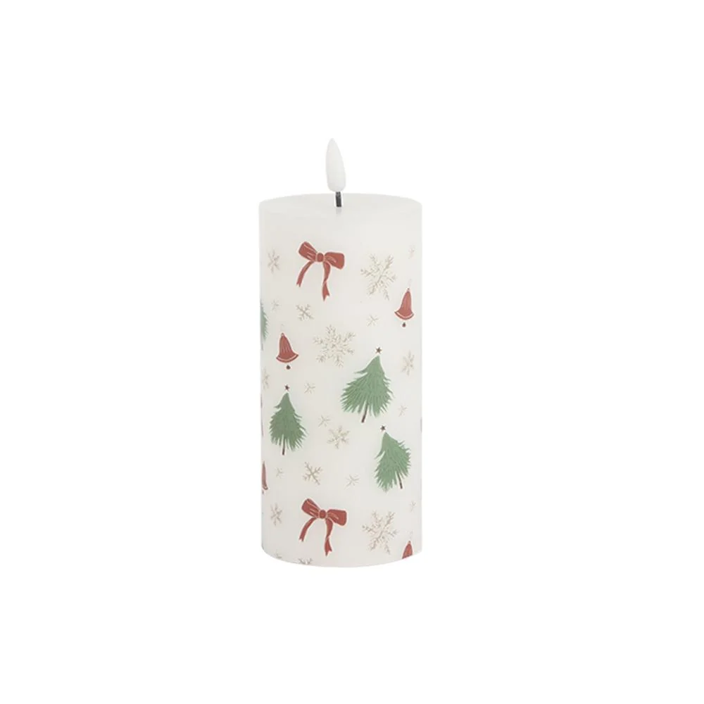 Vela Cera Led Navidad #14 7,1X7,1X15,2Cm 044 Chantilly