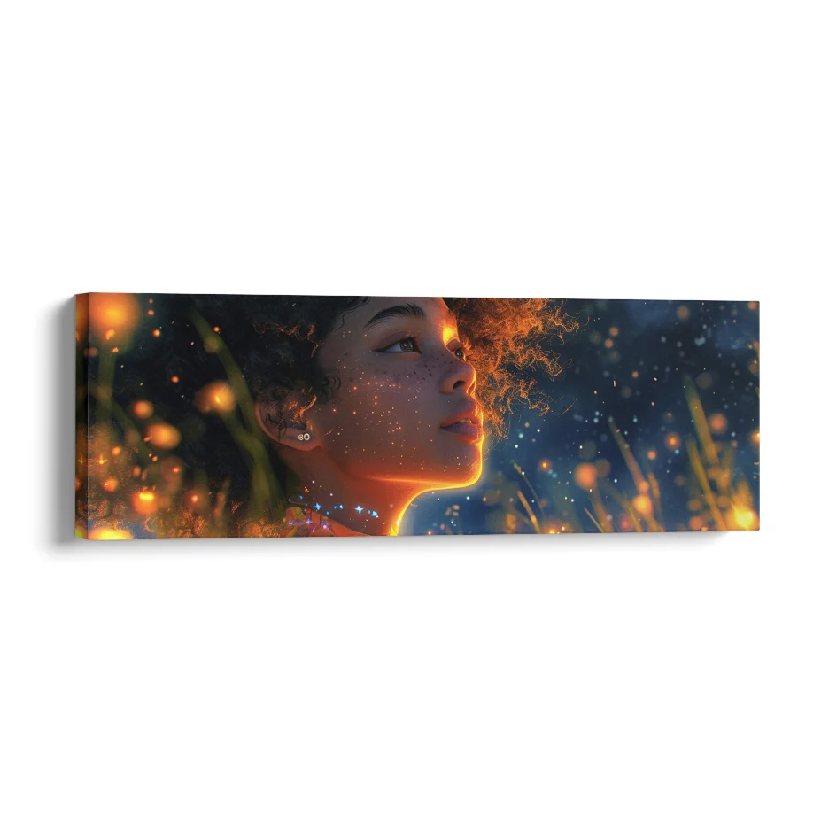 Chica Mirada en la Noche Poster
