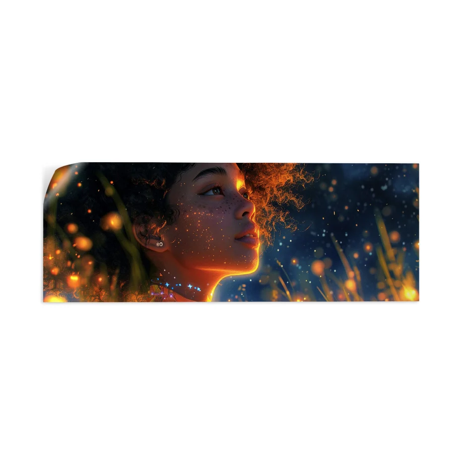 Chica Mirada en la Noche Poster