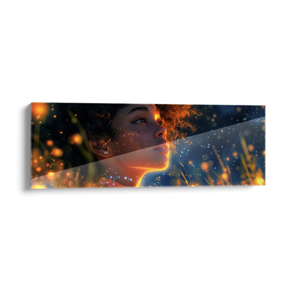 Chica Mirada en la Noche Poster