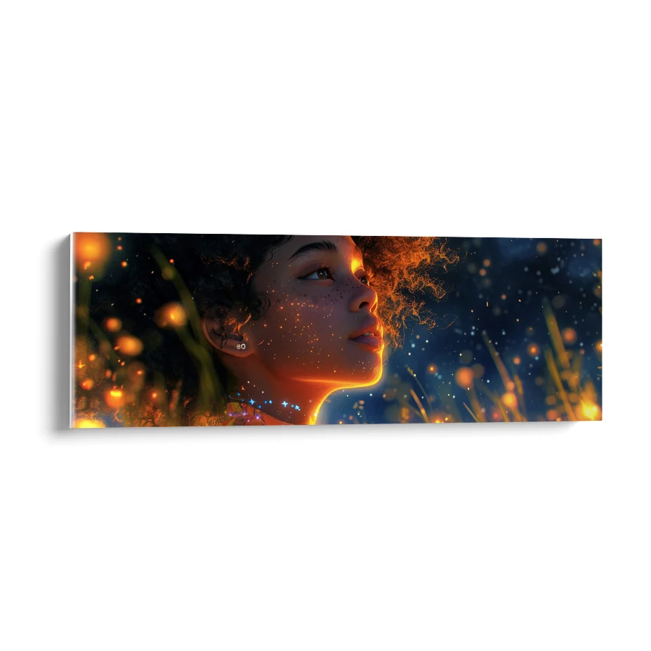 Chica Mirada en la Noche Poster