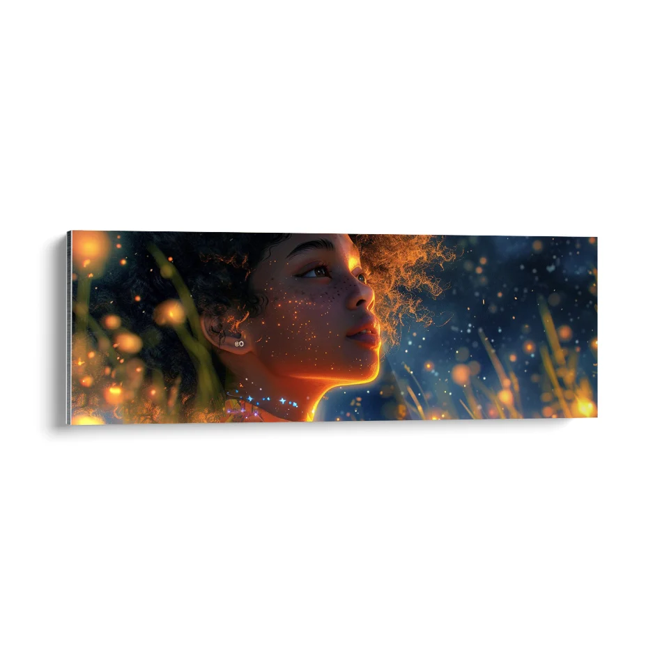 Chica Mirada en la Noche Poster