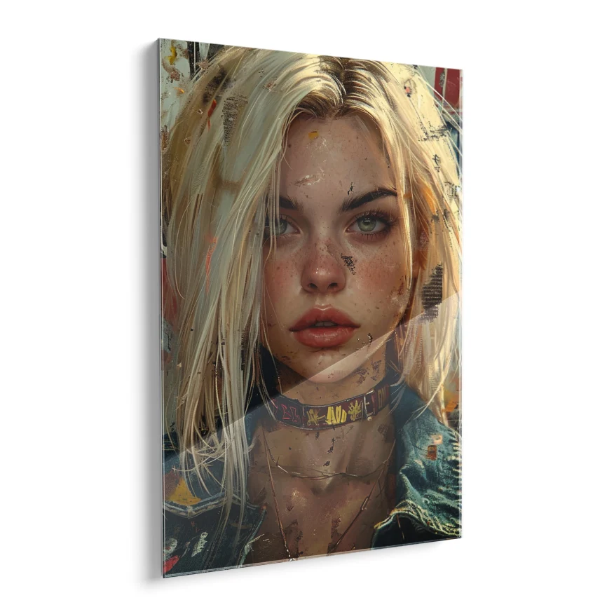 Chica Rubia Rostro Poster