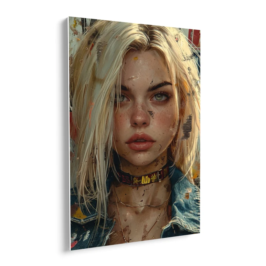 Chica Rubia Rostro Poster