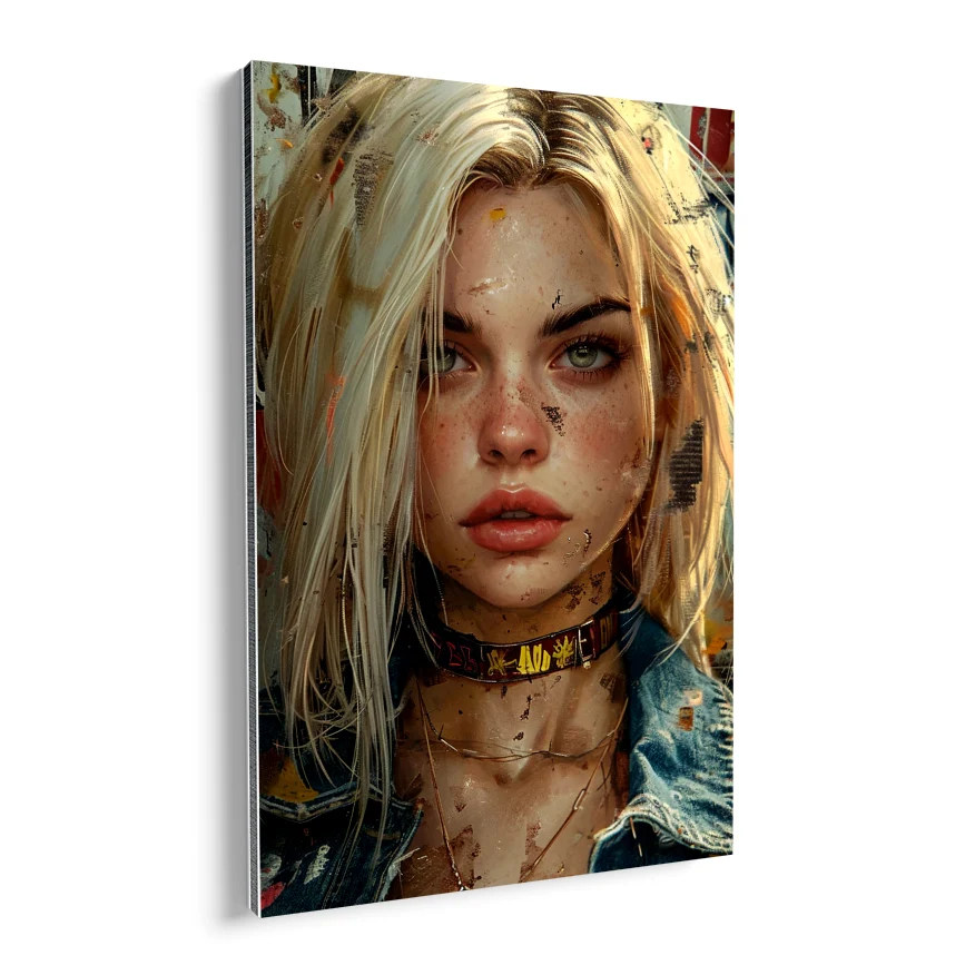 Chica Rubia Rostro Poster