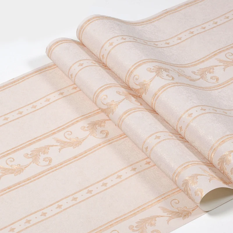 Papel pintado lavable no pegado con diseño de arlequín y flores en relieve, color marrón claro, 20,5 pulgadas de ancho x 3...