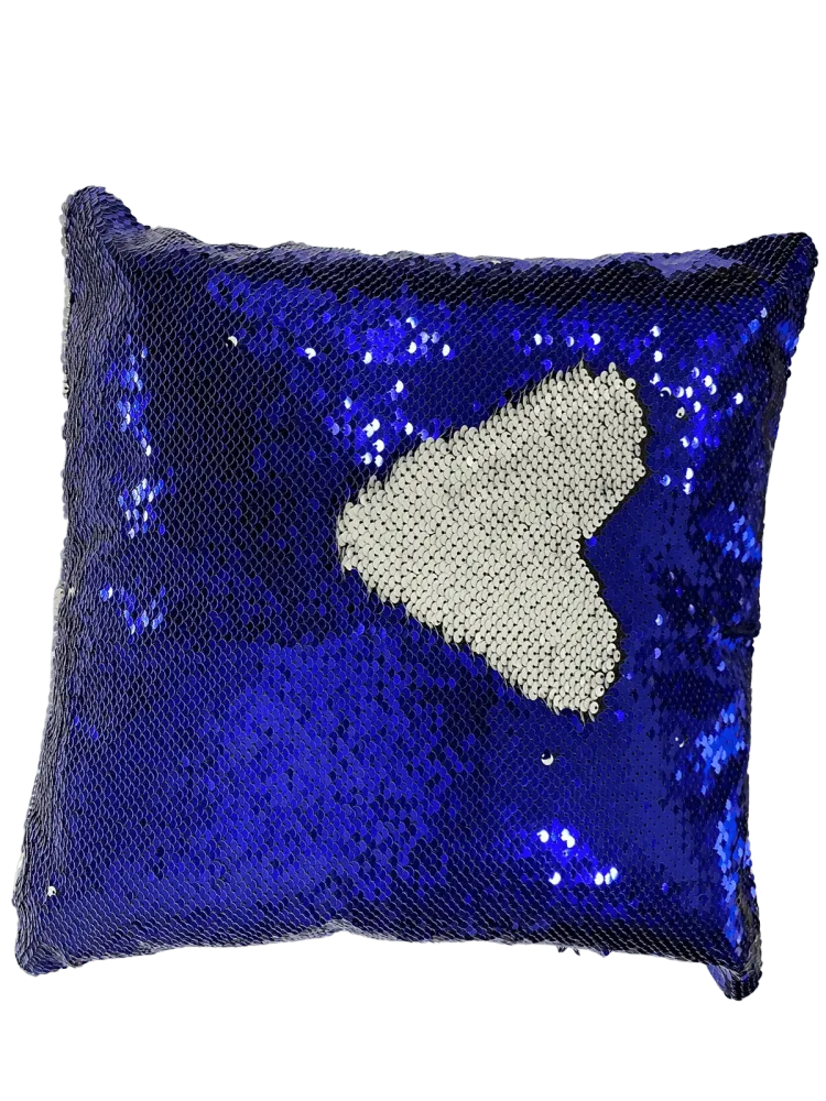 COJIN LENTEJUELA SUBLIMABLE Azul