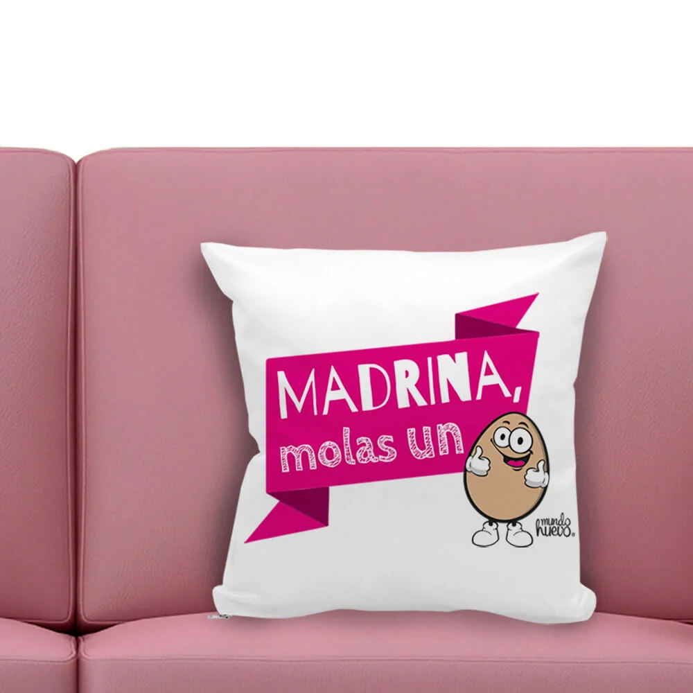 Cojín divertido Madrina molas un huevo