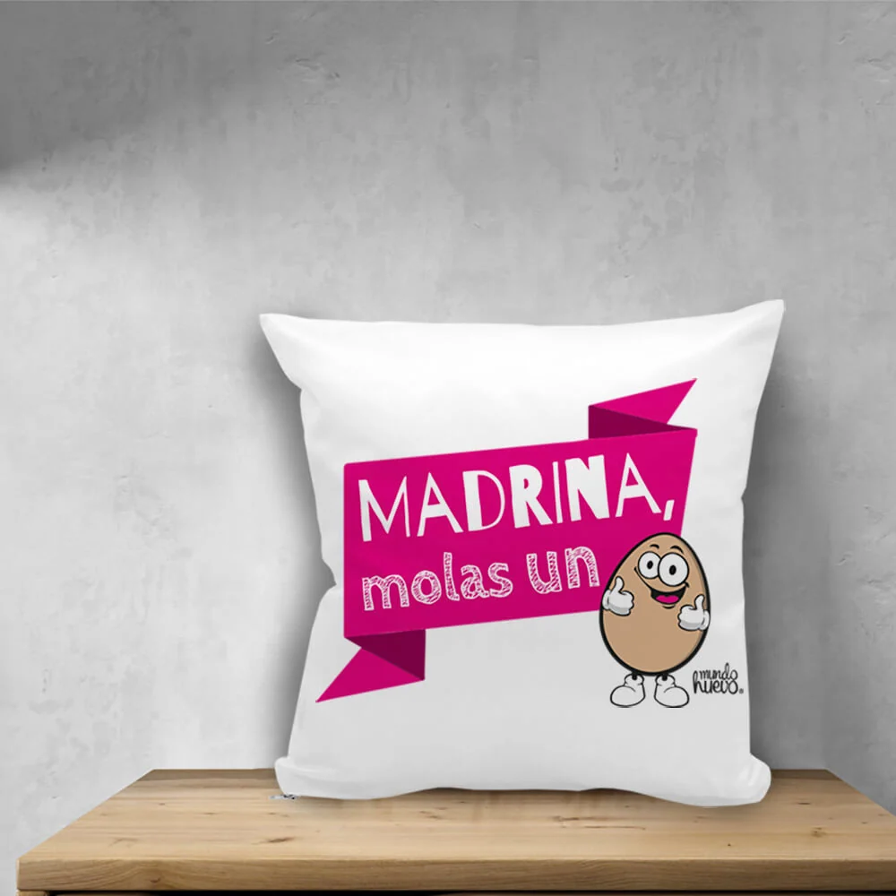 Cojín divertido Madrina molas un huevo