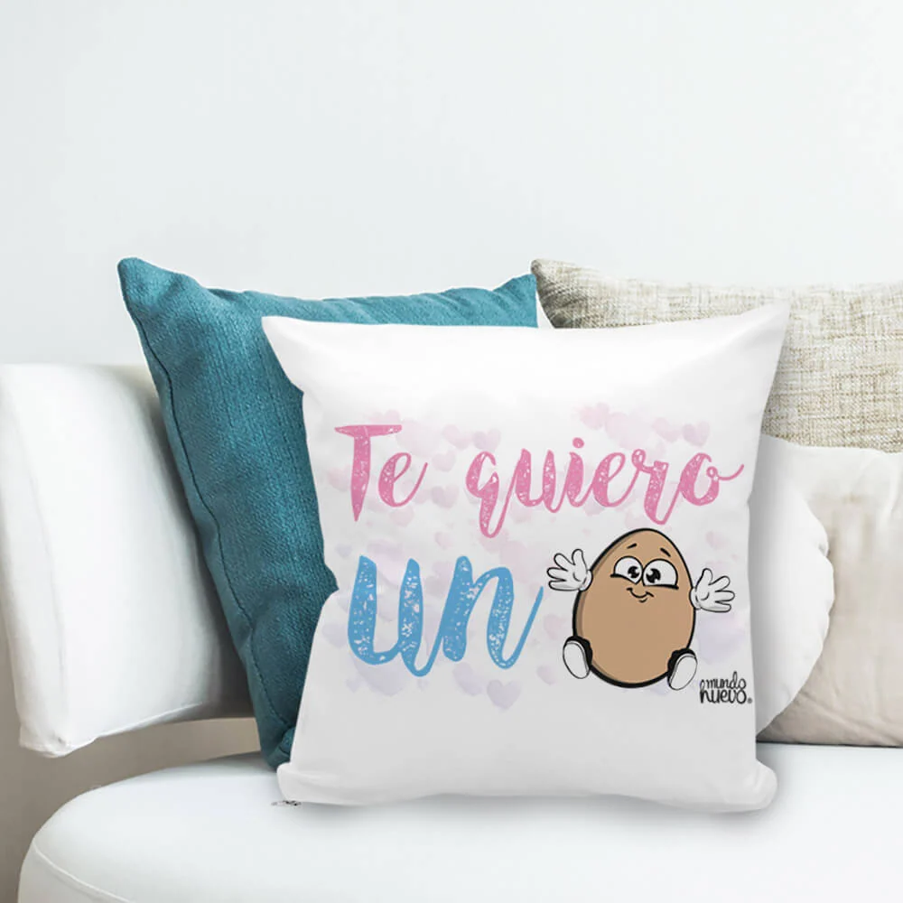 Cojín divertido Te quiero un huevo
