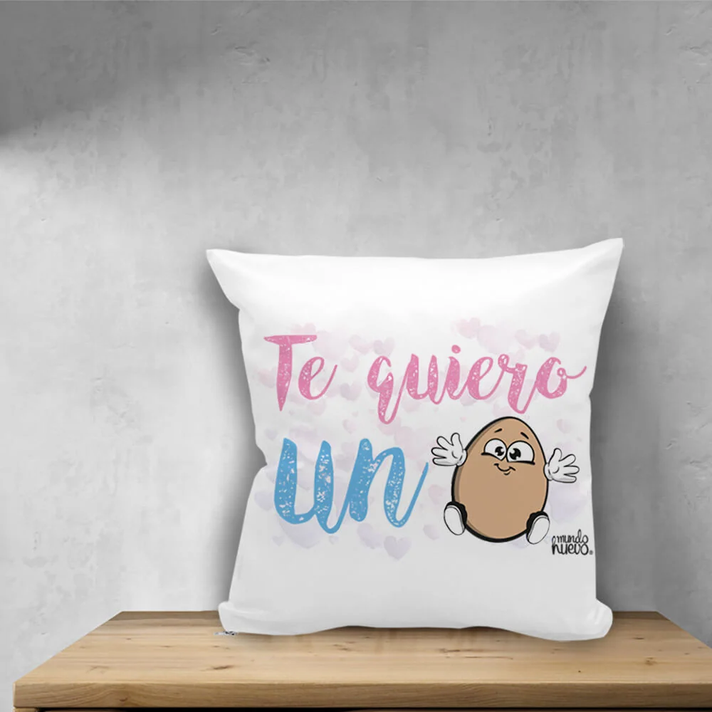 Cojín divertido Te quiero un huevo