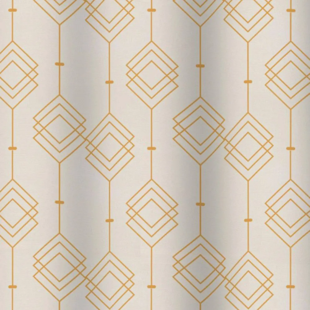 Cortina de Baño Poly Geometrica Dorada